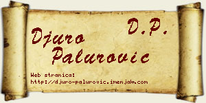 Đuro Palurović vizit kartica